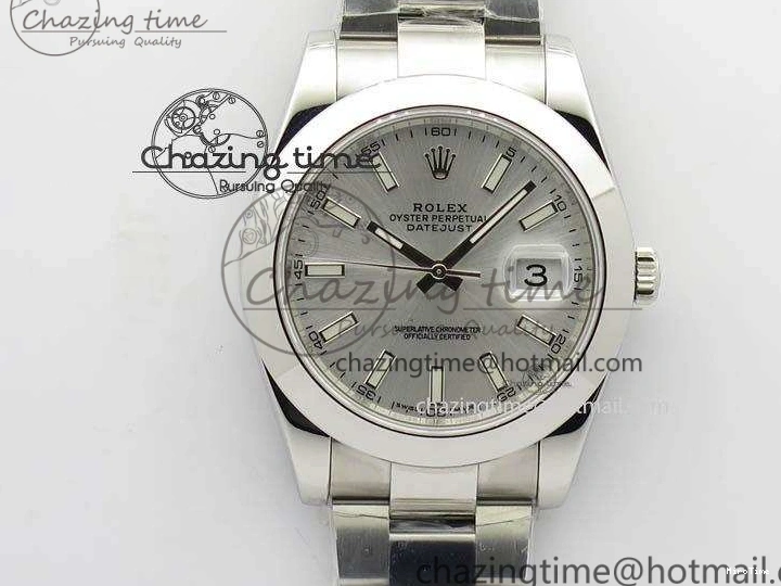 MiroTime 0416 HighQuality DateJust 41mm 126300 SS Noob 1:1 Best Edition Silver Dial Stick Markers On SS Bracelet A 3597